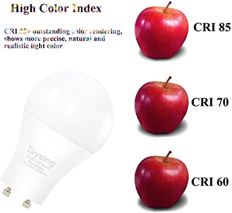 Led лампа Taysing A19 с цокъл Gu24, 9 W (еквивалент на 60 W), на ъгъла на лъча 900 лумена 220 градуса, завъртане база Gu24, за актуализиране на CFL, 4 комплекта без регулиране на яркостта (