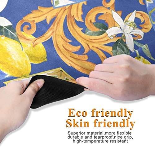 Лимонов килимче за йога Burbuja в Сицилианска стил за домашни тренировки, Екологични Сгъваем Нескользящий подложка