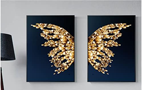 Новият Стенен Платно с Пеперуда за Декор Хол, Платно със Златно Крило на Пеперуда, Щампи Плакати на Стената,