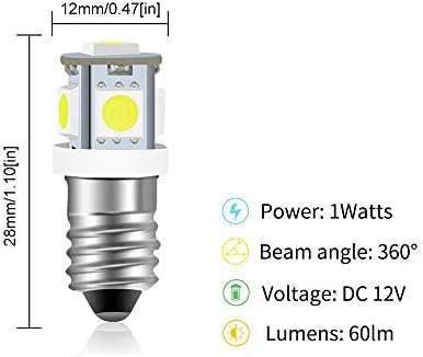 Led лампа Bonlux E10 dc 12 v, 1 W Миниатюрни Led лампа с винтова основа E10, Ъпгрейд на системата за вътрешно