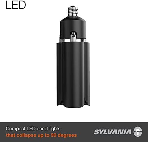Лампа за модернизиране на гаража Sylvania LED, 300 W = 60 W, Черно покритие, 6000 Лумена, Средна база, 5000 К, Дневна светлина – 1 опаковка (41357)