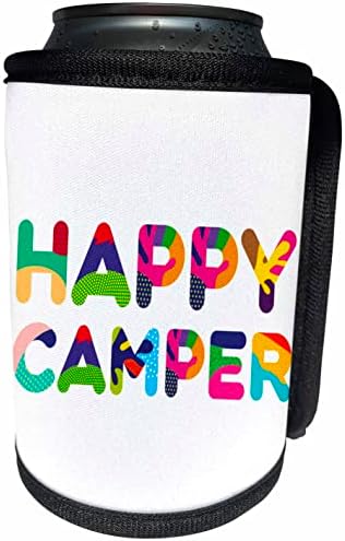 3. Начертайте Цветен декоративен текст Happy Camper. Зашеметяващ подаръци. - Опаковки за бутилки-охладители
