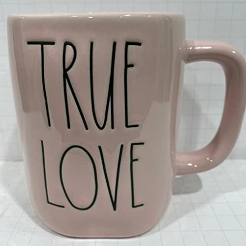 Чаша Rae Dunn TRUE LOVE - РОЗОВО - Керамични - В Деня на Свети Валентин - Могат да се мият в миялна машина и