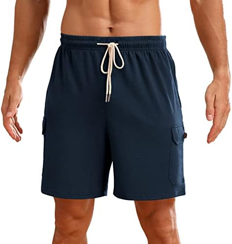 Мъжки къси Панталони NITAGUT, Ежедневни Модни Шорти от Еластична гумена лента За кръста, Летни Плажни Шорти