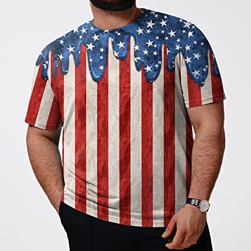 RUIRUILICO Патриотични Мъжки Тениски Флаг Америка 2023 Лятото С Къс Ръкав Свободно Намаляване на Графични Щампи
