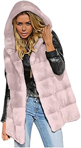 Модерни дамски якета, Зимно Палто с цип, Отворено Отпред, Пушистое Однотонное Топло Палто Без Закопчалка за Колеж, Улични палто