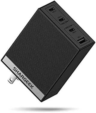 Монтиране на зарядно устройство, USB C, Зарядно устройство Shargeek GaN, 4-Портов станция за бързо зареждане