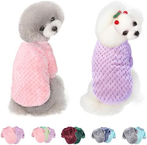 Пуловер за кучета, 2 или 3 опаковки на Пуловери за малки до Средни кучета или котки, Топла Мека Фланелевая Дрехи