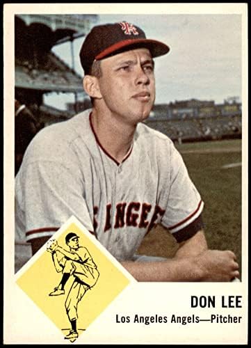 1963 Fleer 18 Дон Ли Ангелите Лос Анджелис (Бейзболна картичка) EX/MT Angels