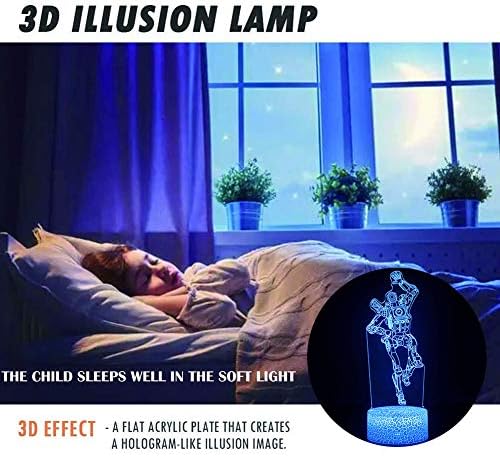 Led нощна светлина с 3D оптична илюзия Magiclux, 16 цвята, Сменяеми с помощта на дистанционното управление,