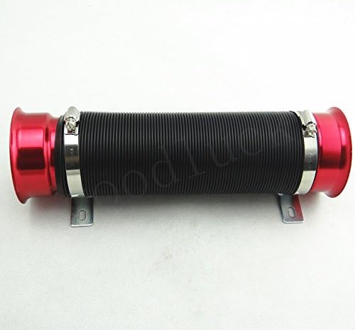 Комплект за засмукване на студен въздух HUOPU 3, Гъвкав Индукционный Тръбен Филтър, Цвят: Червен