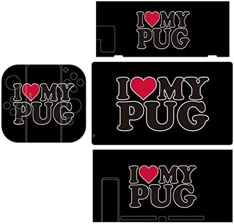 Защитни Стикер I Love My Pug Full Wrap Film Sticker Cover Съвместими с Switch