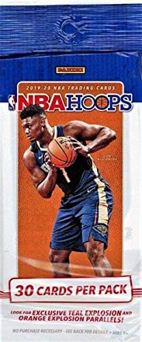 2019-20 Баскетболен комплект Панини Hoops NBA Fat Pack (30 картички) - Виж ИЗКЛЮЧИТЕЛЕН Бирюзово-оранжево взрив на Сион Уильямсона и Джа Моранта! Плюс Потребителска карта Zion!