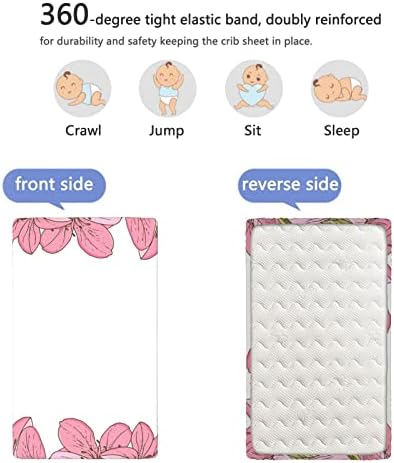 Кухненски Кърпи за яслите в стил Азалии, Портативни мини-чаршафи за легла с Меки и дишащи Кърпи -Отлични за