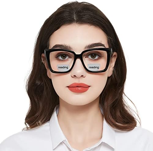 WEMOOTANTS Бифокални Очила за Четене, за Жени, Мъже Квадратни Бифокални Очила С Блокиране на Синя Светлина За
