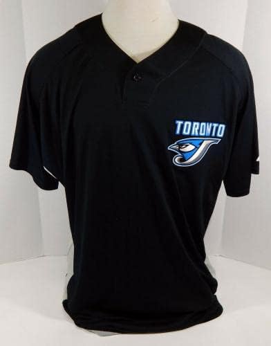2008-10 Торонто Блу Джейс 98 Използвана в Игра Черна риза За тренировка отбивания ST 52 102 - Използваните