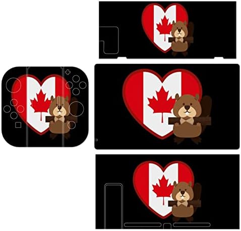 Canada Сърце Marmot Готини Стикери, ваденки, Калъф, Съвместим с Ключ/Превключвател Lite, Защита за кожата, Здрав,