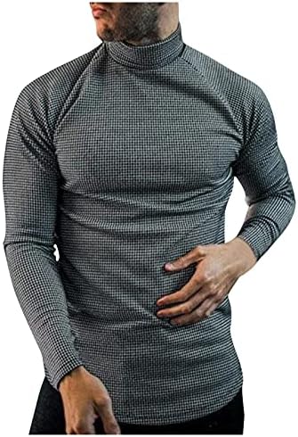 Мъжки ризи с решетъчен воротом XXBR, Приталенные, в клетка в клетка, Леки Пролетни Пуловер-Туника с дълъг ръкав,