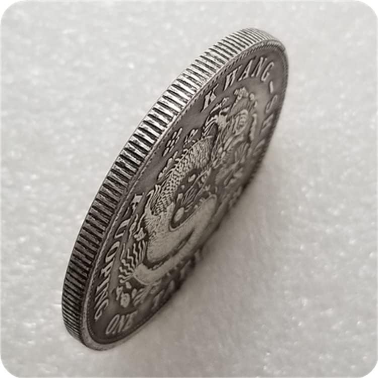 Старинни Занаяти Удебелена Сребърна Монета Гуансюй Юаньбао Ушэнь за производство на Стария Сребърен долар #0173