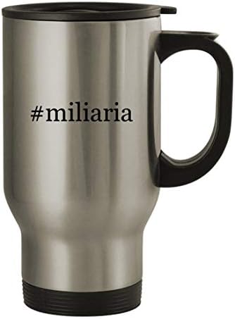 Подарък дрънкулки miliaria - Пътна Чаша От Неръждаема Стомана с тегло 14 грама, Сребрист