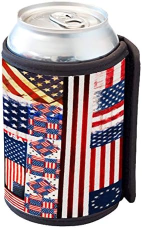 Sunshine Cases Американски Флаг В Ивицата САЩ - Топла Държач за бутилки-Охладители