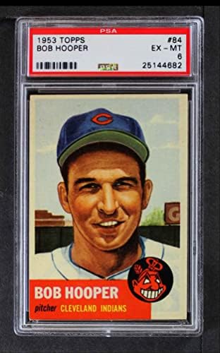 1953 Topps # 84 Боб Хупър Кливланд Индианс (Бейзболна картичка) PSA PSA 6,00 Индианс
