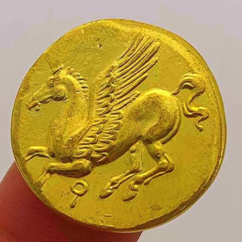 Копирна Монета Древногръцки Ангел Пегас Любима Монета Възпоменателна Монета, Позлатена За Щастие, Удачливая