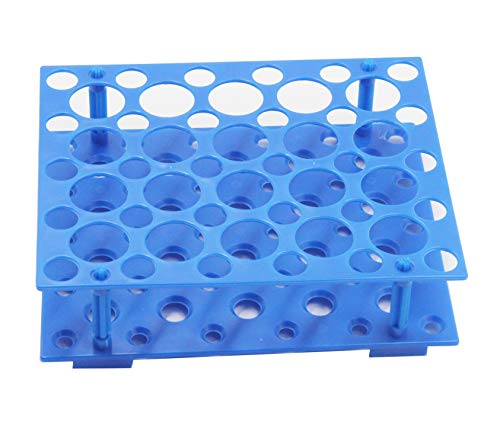 Стойка за центрифужных пробирок за Лабораторни пластмасови стелажи за пробирок обем 10 мл/15 мл/50 мл (опаковка по една) (синьо) (50 дупки)