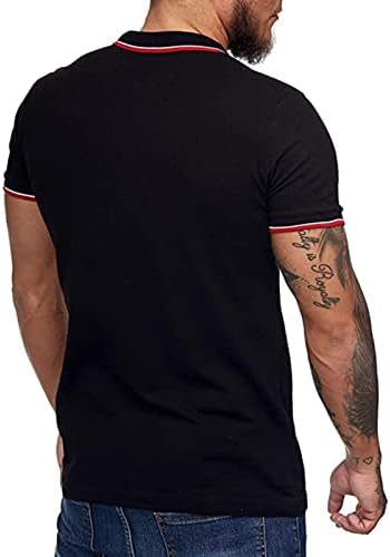 Xiloccer Мъжки Тениски Slim Fit, Модельная Риза, Мъжки Ризи с Копчета и Къс Ръкав, Спортни Ризи Размер Оверсайз,
