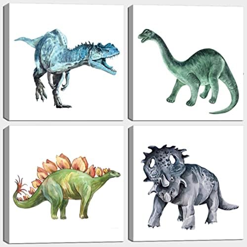 Popuwall Стенни Пана с Динозаври, Стенно Изкуство с Динозаври, Стенно Изкуство на Платното за стаята на Момчетата,