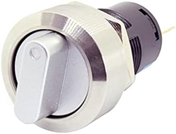 LEMIL 16 мм и Метален Ротационен превключвател на 2 и 3-позиционен превключвател от неръждаема стомана с защелкивающимся ключа SPDT Бутон 1NO1NC 1 бр. (Цвят: жак за окабеляван
