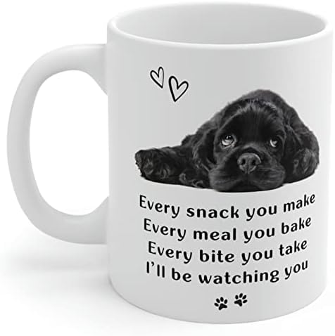 Забавни Подаръци за американски Кокер-Шпаньол За Жени И Мъже - Керамични Кафеена Чаша, Чаша За Чай, Бял 11 грама - Подарък За Любителите на Кучета, Майките Кучета, Татк