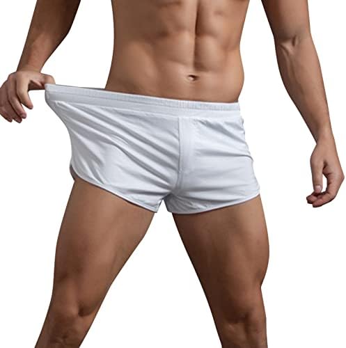 Мъжки Къси Панталони-Боксерки, Мъжки Летни Обикновен Памучен Панталон С Еластична Гумена Лента Свободни Бързо