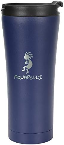Пътна Кафеена чаша Aquapelli с вакуумна изолация, 16 Унции, Blueprint Blue