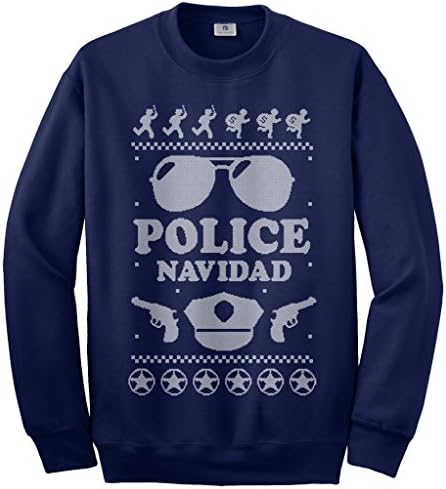 Мъжки hoody Threadrock Police Навидад (Грозен пуловер)