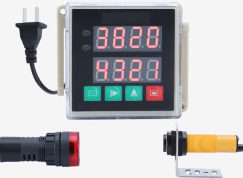 Дигитален Брояч JIAWANSHUN Led електронен часовник-Дисплей с Инфрачервен Сензор, Измеряющим Разстояние 11,7 инча за Конвейерна линия от продукти AC110V