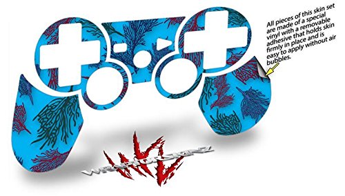 Кожата в стил прозорец винетка WraptorSkinz, съвместим с контролера на PS3 Sony - Плаващ коралово синьо, средно
