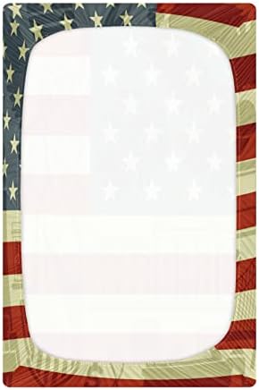Чаршафи за легла с флага на САЩ за момчета и момичета, Опаковъчни и слот Кърпи, Супер Меките Кухненски кърпи за яслите, Вградени Кърпи за стандартни легла и матраци ?