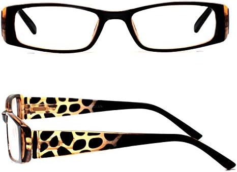 5 Опаковки Очила за четене с пружинным тръба на шарнирна връзка Правоъгълни Модни Качествени Ридеры за мъже и Жени (цветни, 2,75)