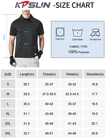 KPSUN Мъжки Ежедневни Ризи Поло С Къс ръкав, Лека Риза за Голф, бързо съхнещи Работни Ризи Тънък, Намаляване