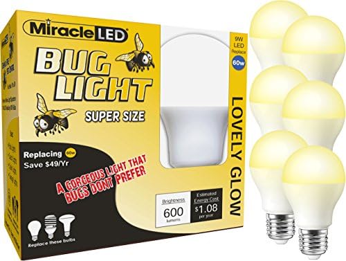 Домакински led лампа MiracleLED 604006 AFE Bug (опаковка от 6 броя), жълт