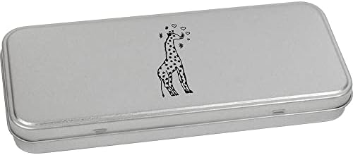 Метална Лидице кутия за канцеларски материали Azeeda Жираф и пеперуди на панти /Кутия за съхранение (TT00195361)