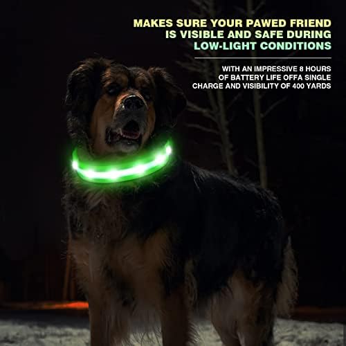 Нашийници за кучета PetIsay Light up - Водоустойчив - Зареждащи се чрез USB - Ярък led защитен нашийник