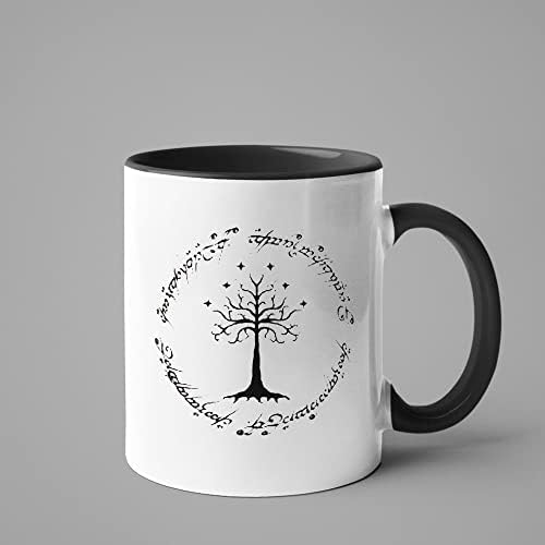 Бяло дърво Гондор ~ Чаша Властелинът на пръстените 11 грама Кафеена Чаша Новост Чаша