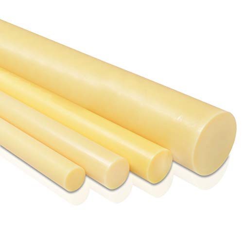 Пластмасова пръчка от висококачествен Гласове найлон 6 1/2 OD x 24 с Дължина - Жълт цвят