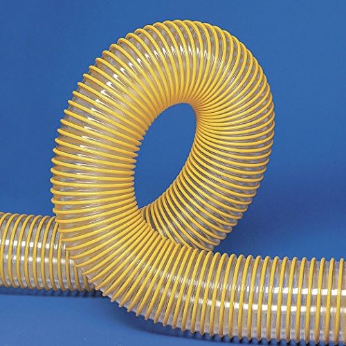 Промишлен Газопровод за маркуч, Вътрешен диаметър на маркуча 2-1 / 2 , Дължина на маркуча 25 фута, Цвят на маркуча Прозрачен, жълт (3AXL2)
