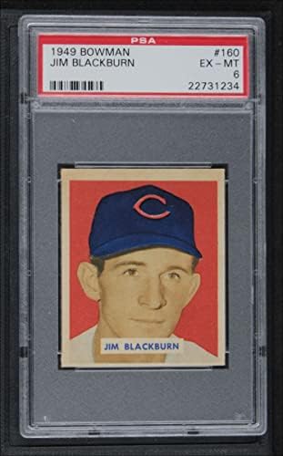 1949 Боуман 160 Джим Блекбърн Синсинати Редс (Бейзболна картичка) PSA PSA 6,00 Червени