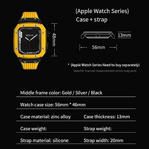 XDEWZ за Apple Watch Band Series 6 44 мм Корпус за часа от сплав 45 мм 42 мм Метална Рамка Модификация на министерството
