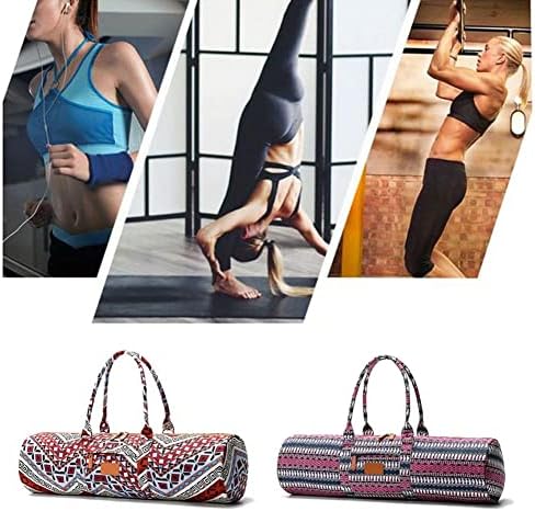 WSSBK Женски Мъжки килимче за йога, чанта, Сгъваема чанта за Пилатес, чанта през рамо с частичен морски джоб,
