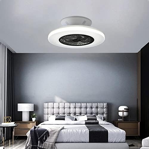KMYX Home LED Smart Fan Light Невидим Тъпо Вентилатор на Тавана Лампа с Регулируема Яркост с Дистанционными